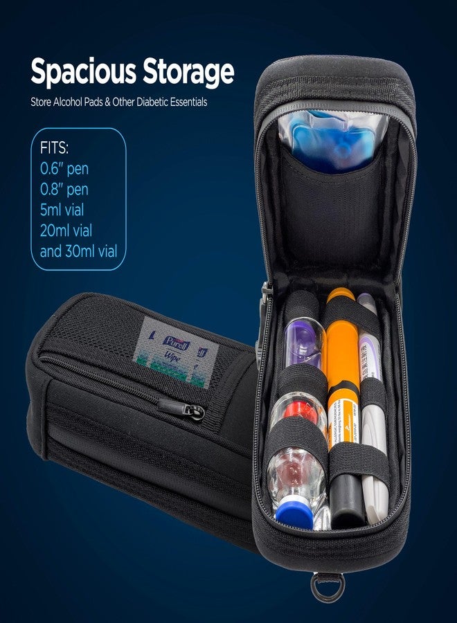 ENCASED Wearable Insulin Travel Cooler Belt Case - TSA Approved Ice Pack, Double Insulated Cooling Bag, Diabetic Medication Holder with Pens Storage Pouch (Wrist/Neck Carrying Straps Included) - Image 4